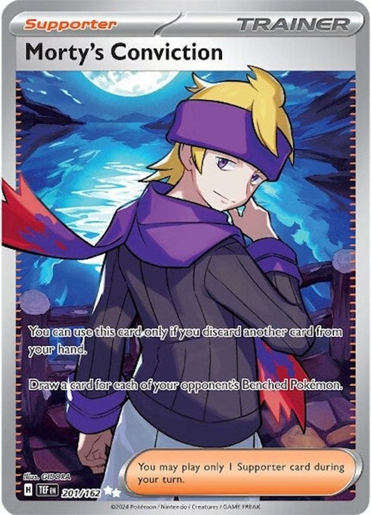 Morty's Conviction 201/162 - Monster Mart - Pokémon Cards Australia