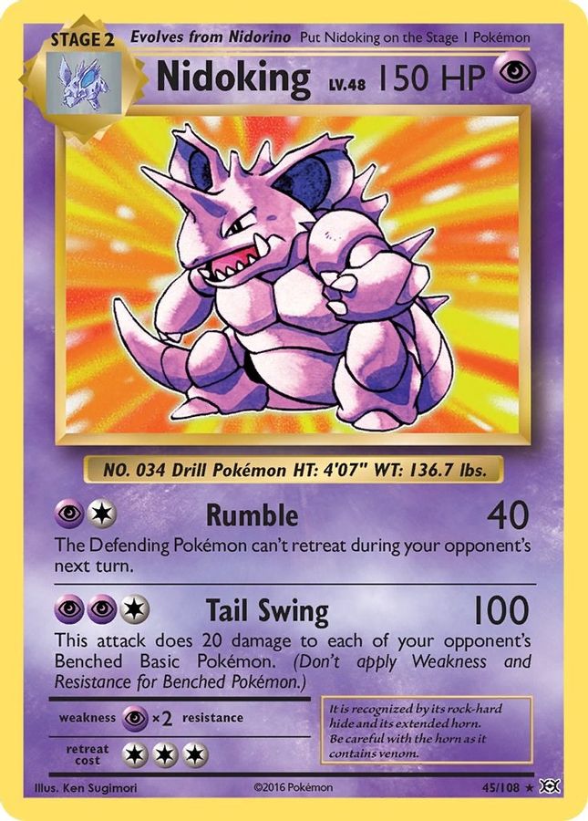 Nidoking Holo 45/108 - Monster Mart - Pokémon Cards Australia