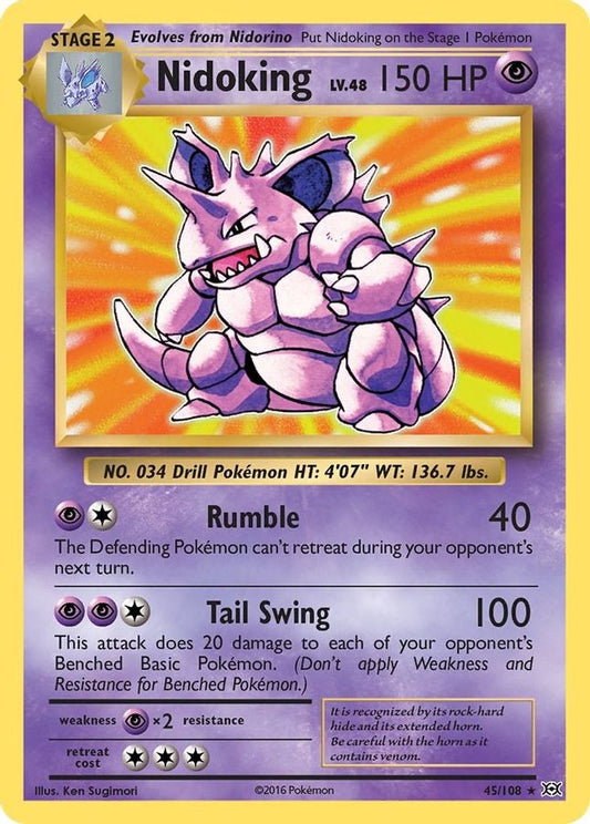Nidoking Holo 45/108 - Monster Mart - Pokémon Cards Australia