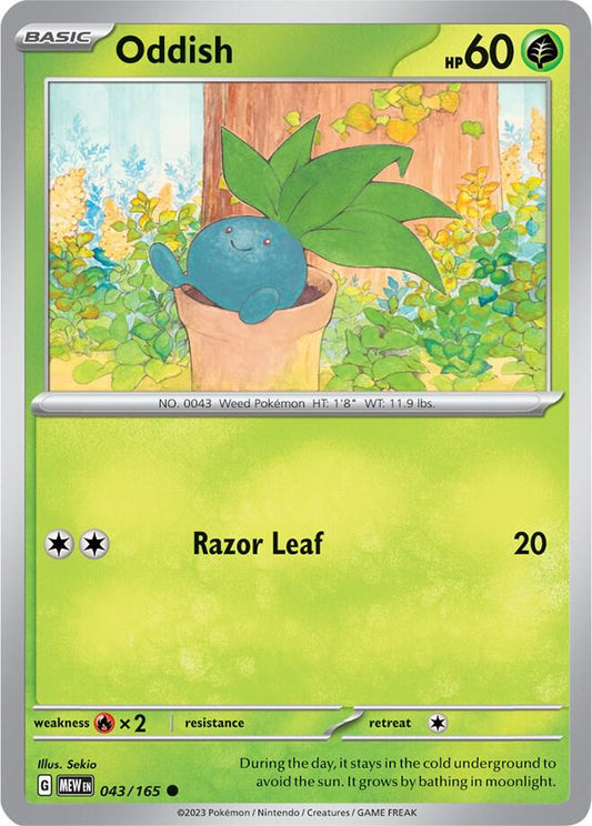 Oddish Reverse Holo 043/165 - Monster Mart - Pokémon Cards Australia