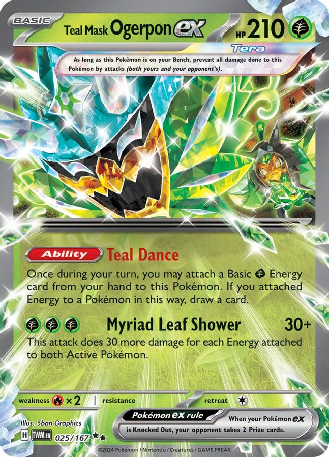 Ogerpon EX 025/167 - Monster Mart - Pokémon Cards Australia