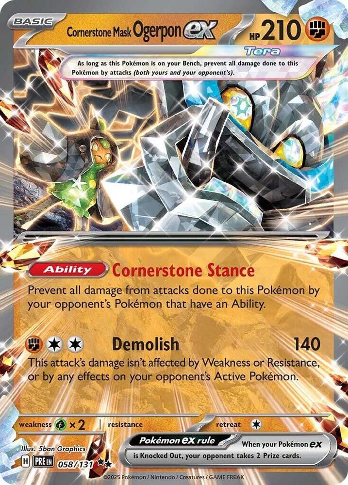 Ogerpon EX 058/131 - Monster Mart - Pokémon Cards Australia