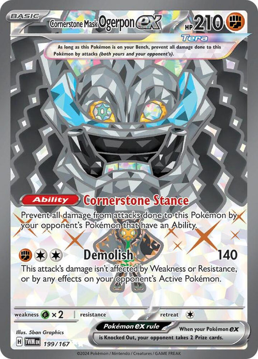 Ogerpon EX 199/167 - Monster Mart - Pokémon Cards Australia