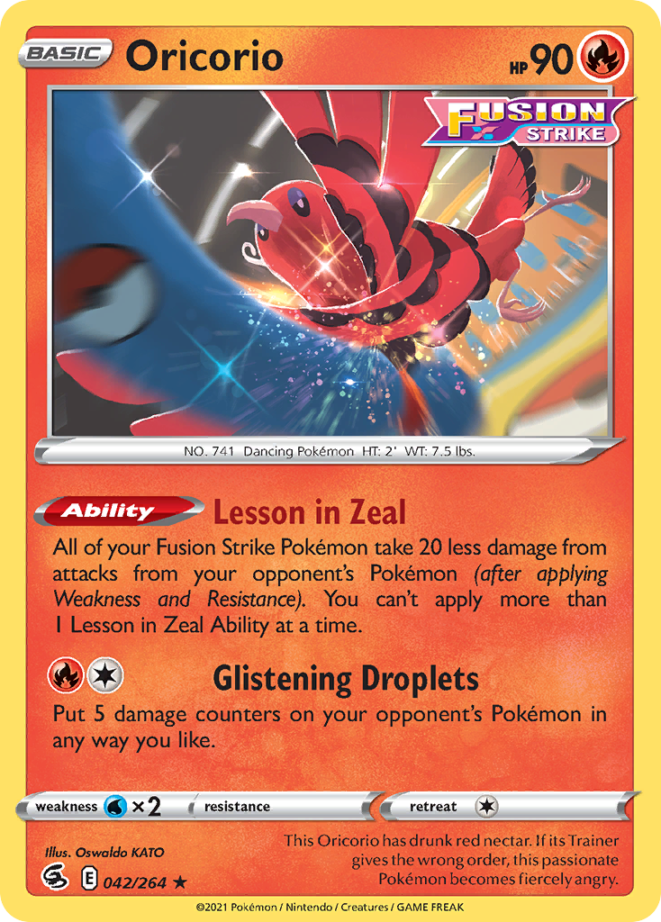 Oricorio Reverse Holo 042/264 - Monster Mart - Pokémon Cards Australia