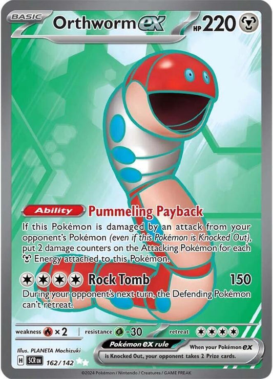 Orthworm EX 162/142 - Monster Mart - Pokémon Cards Australia