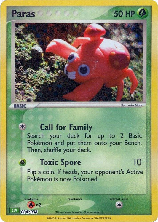 Paras 004/034 (CLV) - Monster Mart - Pokémon Cards Australia