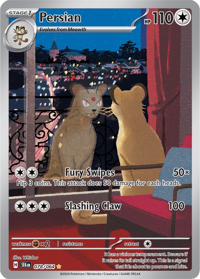 raw pokemon cards Persian 078/064 Raw Card