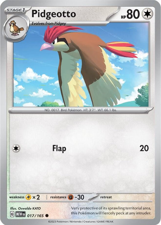 Pidgeotto Reverse Holo 017/165 - Monster Mart - Pokémon Cards Australia