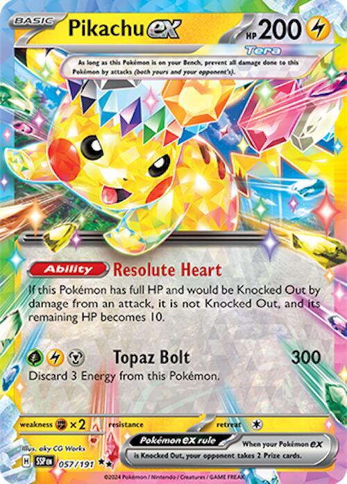 Pikachu EX 057/191 - Monster Mart - Pokémon Cards Australia