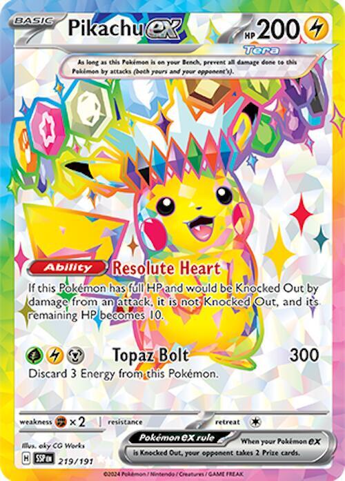 Pikachu EX 219/191 - Monster Mart - Pokémon Cards Australia