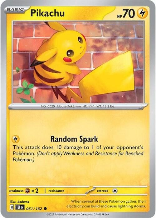Pikachu Reverse Holo 051/162 - Monster Mart - Pokémon Cards Australia