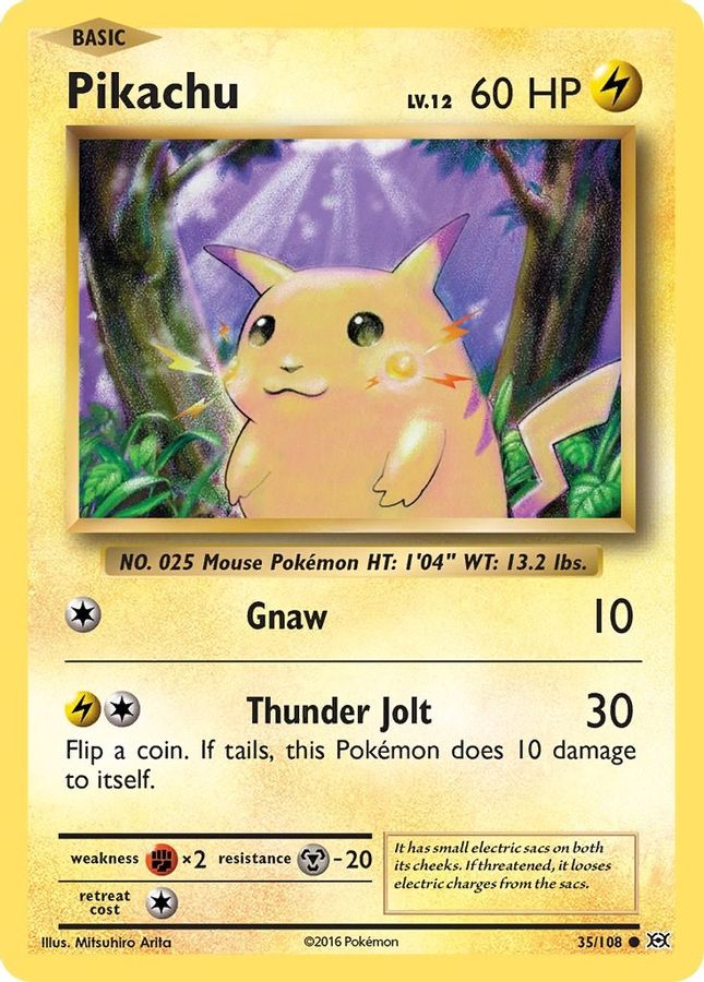 Pikachu Reverse Holo 35/108 - Monster Mart - Pokémon Cards Australia