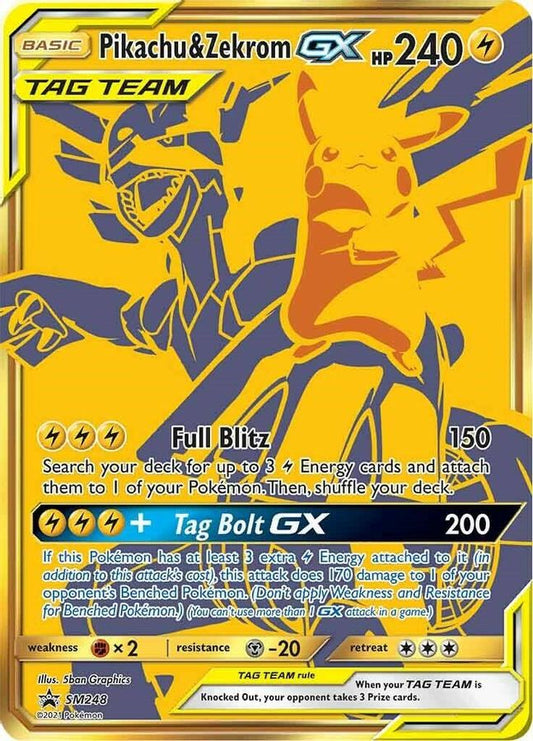 Pikachu & Zekrom GX SM248 - Monster Mart - Pokémon Cards Australia