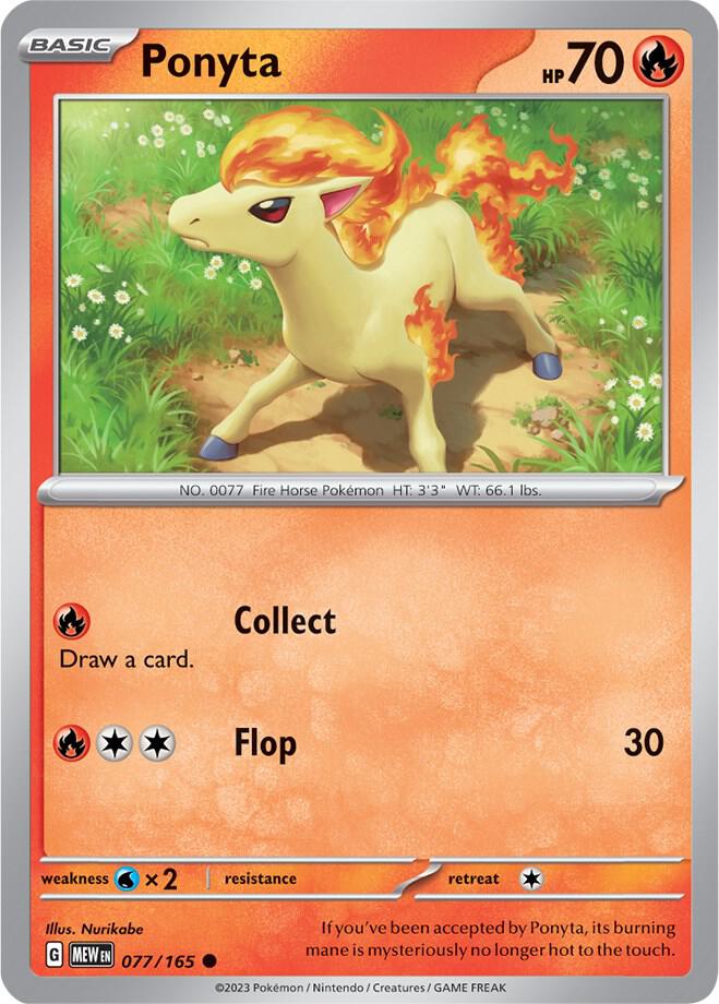 Ponyta Reverse Holo 077/165 - Monster Mart - Pokémon Cards Australia