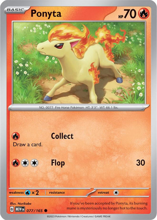 Ponyta Reverse Holo 077/165 - Monster Mart - Pokémon Cards Australia