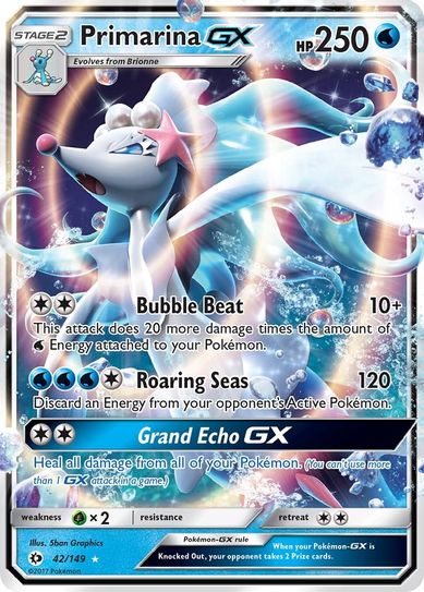 Primarina GX 42/149 - Monster Mart - Pokémon Cards Australia