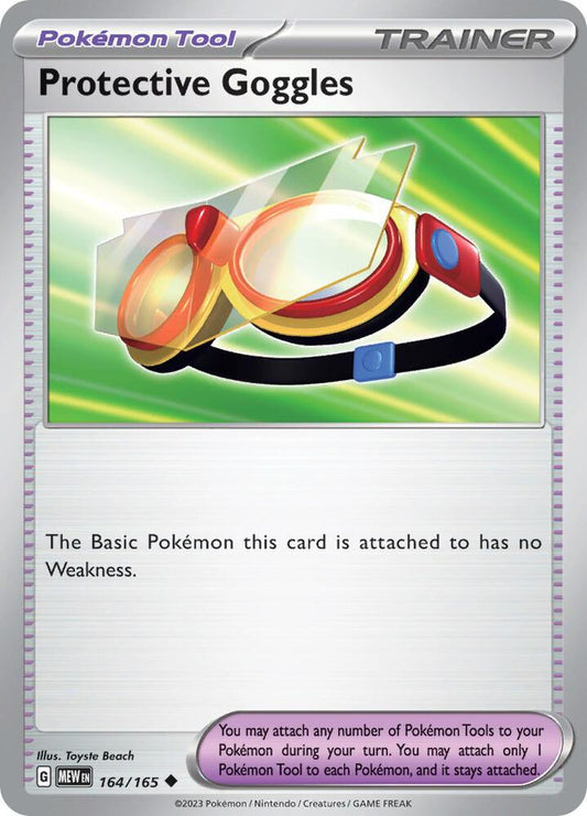 Protective Goggles Reverse Holo 164/165 - Monster Mart - Pokémon Cards Australia