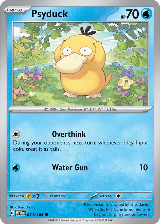 Psyduck Reverse Holo 054/165 - Monster Mart - Pokémon Cards Australia