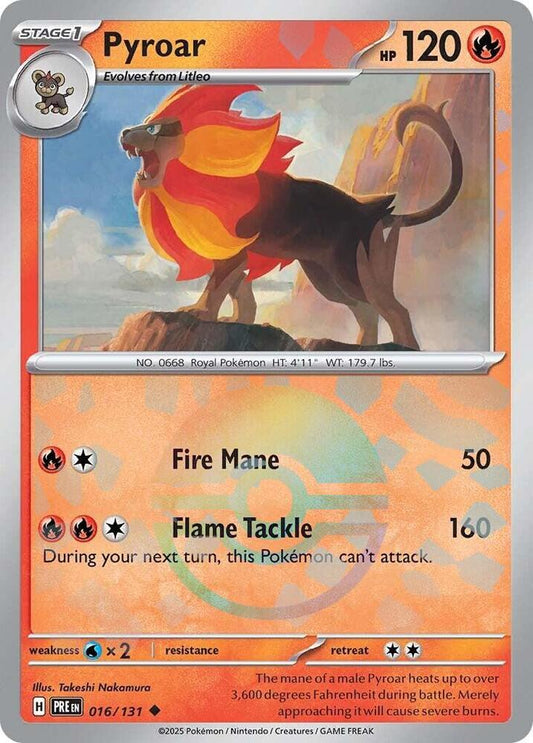 Pyroar 016/131 Poke Ball - Monster Mart - Pokémon Cards Australia