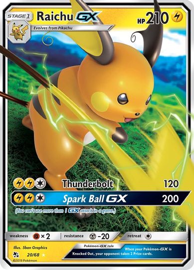 Raichu GX 20/68 - Monster Mart - Pokémon Cards Australia