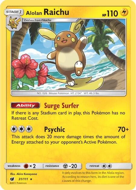 Raichu Holo 31/111 - Monster Mart - Pokémon Cards Australia
