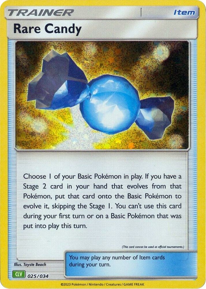Rare Candy 025/034 (CLV) - Monster Mart - Pokémon Cards Australia