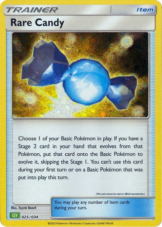 Rare Candy 025/034 (CLV) - Monster Mart - Pokémon Cards Australia