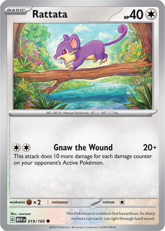 Rattata Reverse Holo 019/165 - Monster Mart - Pokémon Cards Australia