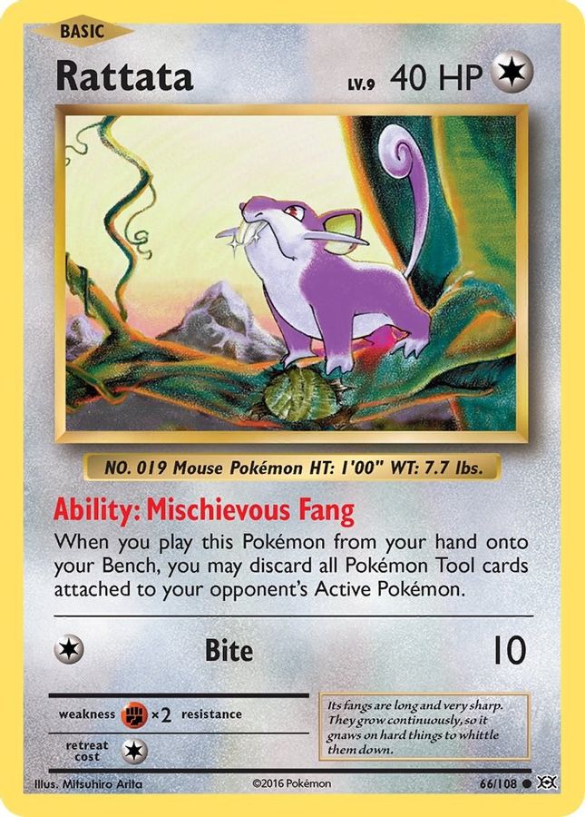 Rattata Reverse Holo 66/108 - Monster Mart - Pokémon Cards Australia