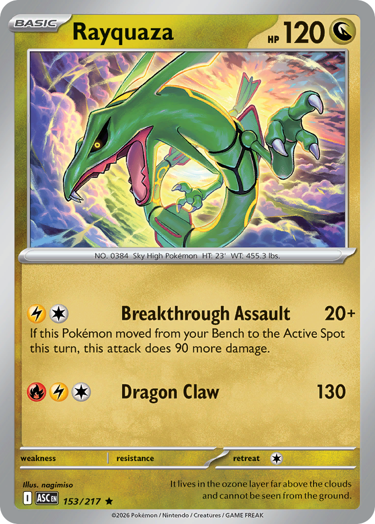 Rayquaza Holo 153/217 - Monster Mart - Pokémon Cards Australia
