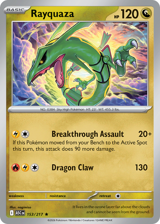 Rayquaza Holo 153/217 - Monster Mart - Pokémon Cards Australia