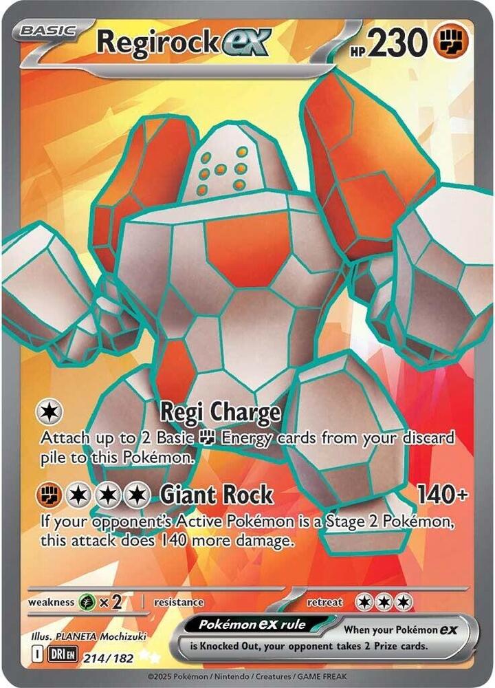 Regirock EX 214/182 - Monster Mart - Pokémon Cards Australia