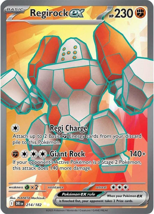 Regirock EX 214/182 - Monster Mart - Pokémon Cards Australia
