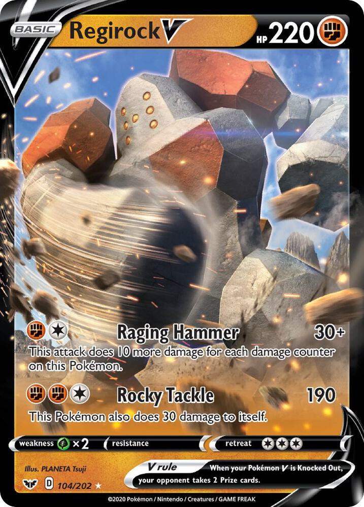Regirock V 104/202 - Monster Mart - Pokémon Cards Australia