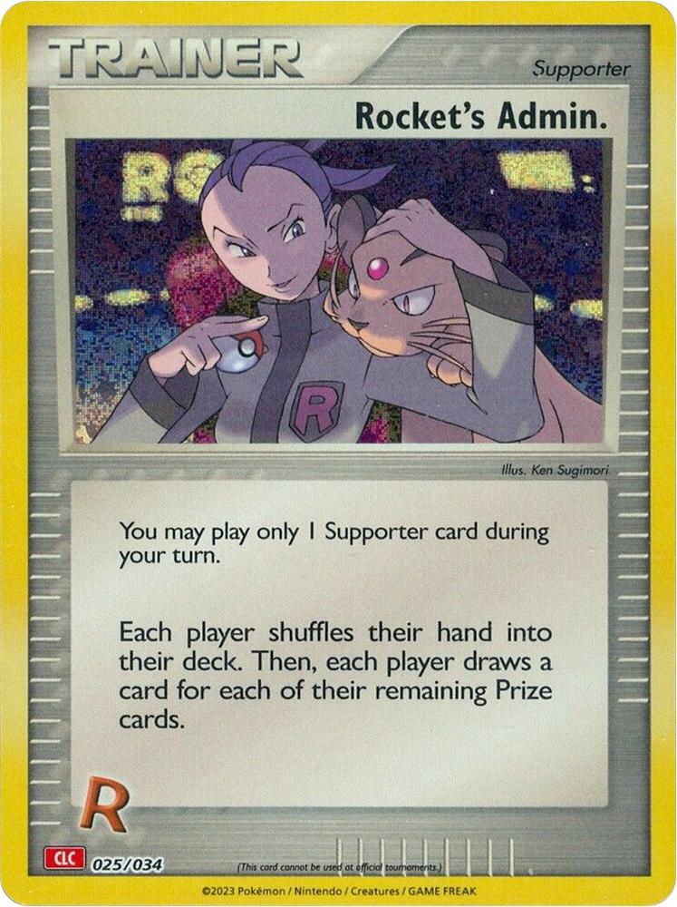 Rocket's Admin. 025/034 (CLC) - Monster Mart - Pokémon Cards Australia