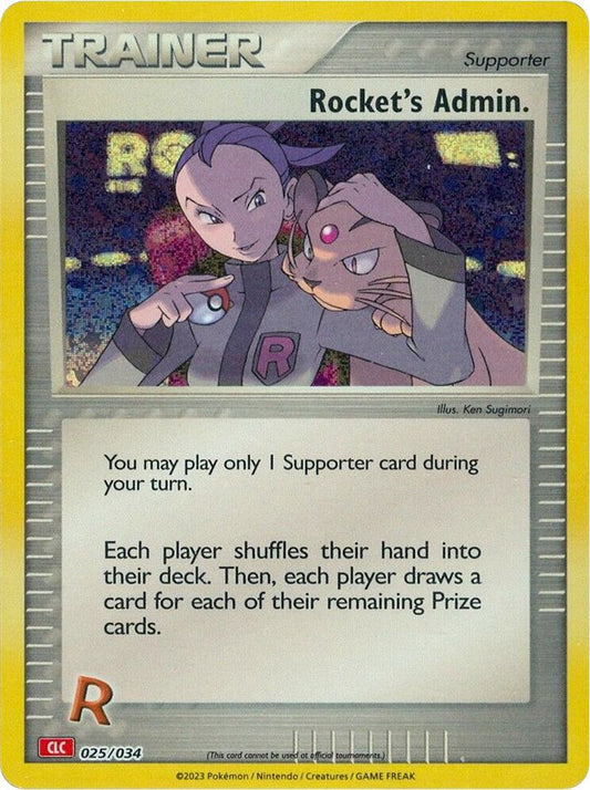 Rocket's Admin. 025/034 (CLC) - Monster Mart - Pokémon Cards Australia