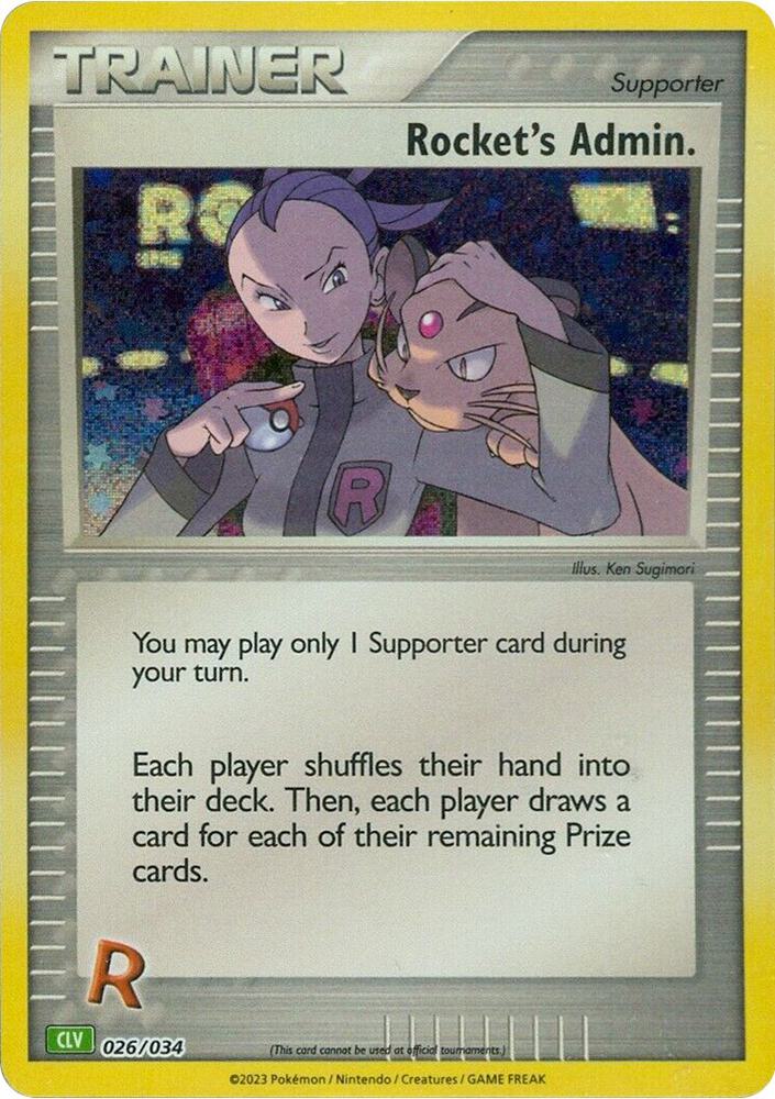 Rocket's Admin. 025/034 (CLV) - Monster Mart - Pokémon Cards Australia