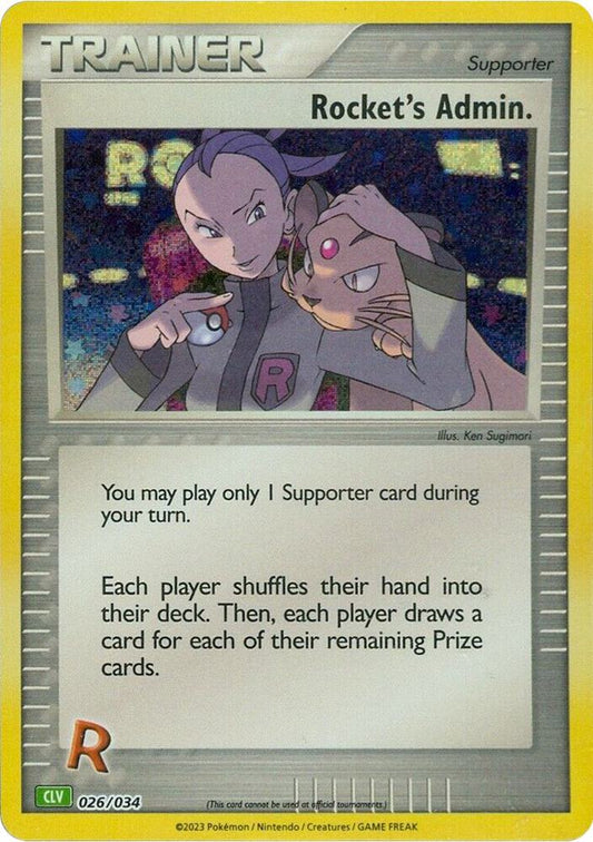 Rocket's Admin. 025/034 (CLV) - Monster Mart - Pokémon Cards Australia