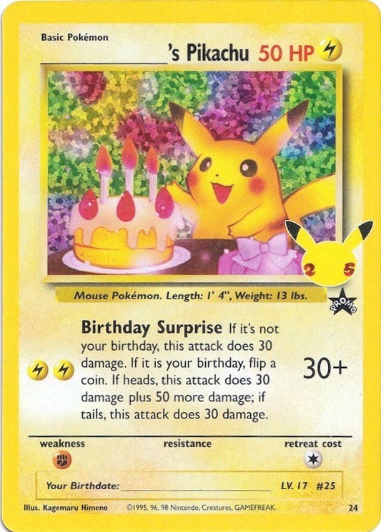 ______'s Pikachu (Birthday) 24 - Monster Mart - Pokémon Cards Australia