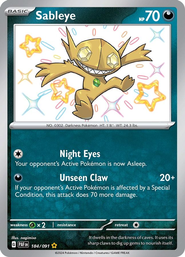 Sableye 184/091 - Monster Mart - Pokémon Cards Australia