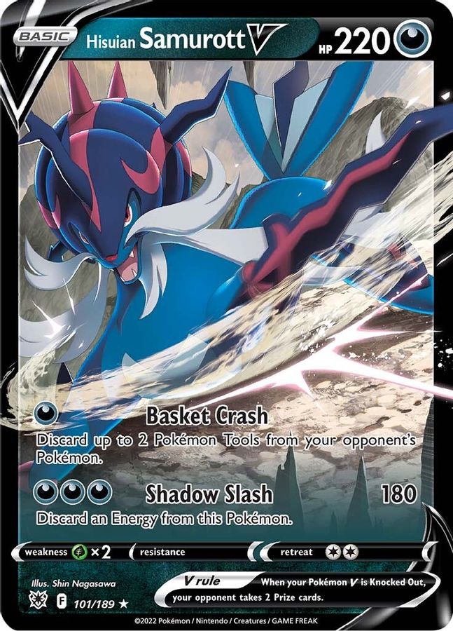 Samurott V 101/189 - Monster Mart - Pokémon Cards Australia