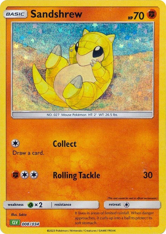 Sandshrew 008/034 (CLV) - Monster Mart - Pokémon Cards Australia
