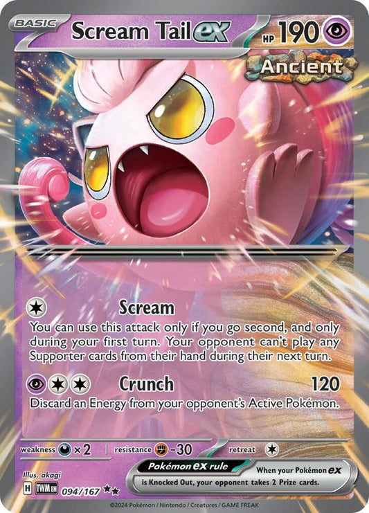 Scream Tail EX 094/167 - Monster Mart - Pokémon Cards Australia