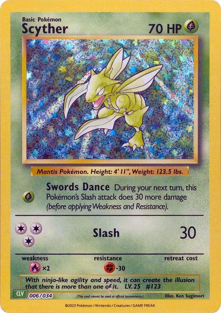 Scyther 006/034 (CLV) - Monster Mart - Pokémon Cards Australia