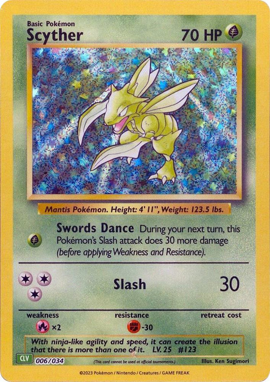 Scyther 006/034 (CLV) - Monster Mart - Pokémon Cards Australia