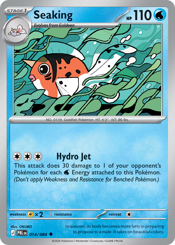 Seaking Reverse Holo 014/084 - Monster Mart - Pokémon Cards Australia