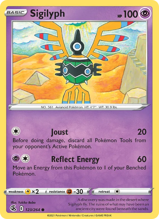 Sigilyph Reverse Holo 123/264 - Monster Mart - Pokémon Cards Australia