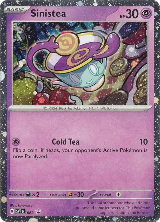 Sinistea Cosmos Holo 062 - Monster Mart - Pokémon Cards Australia