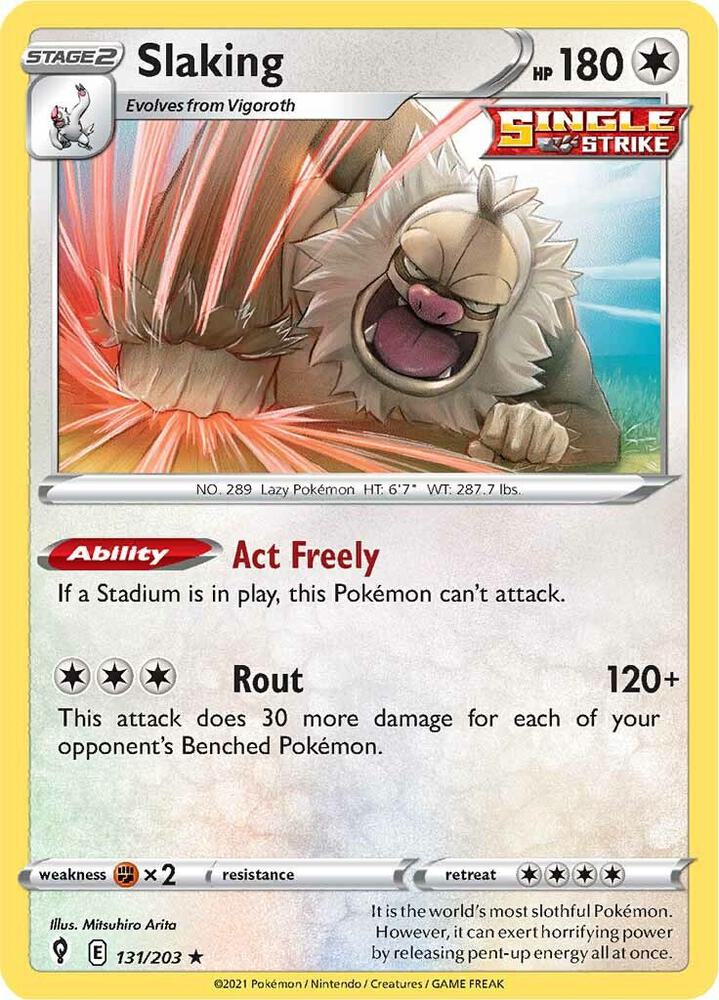 Slaking Holo 131/203 - Monster Mart - Pokémon Cards Australia