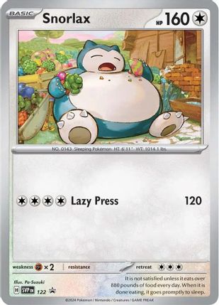 Snorlax Cosmos Holo 122 - Monster Mart - Pokémon Cards Australia